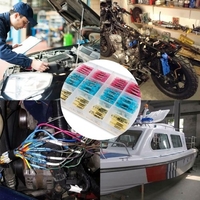 200 pièces 3 tailles connecteurs bout à bout thermorétractable isolant étanche électrique Marine voiture fil de sertissage Terminal