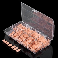 200pcs / pack 10 tailles Faux faux clous Conseils Box for Flexible Practice Model Training Nails à main DIY Art Salon