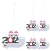 2020 ornements de noël quarantaine famille de 2 arbre de noël suspendus ornements père noël bonhomme de neige bricolage nom décorations pour enfants fête de famille