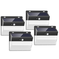 206LED applique murale à énergie solaire PIR détecteur de mouvement lumières extérieure étanche lampe de jardin veilleuse 3 modes d