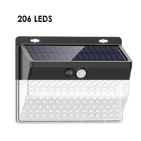 206Leds Lampe murale murale corps humain induction mur lumière solaire cour étanche