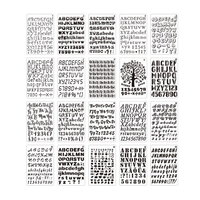 20pcs B5 Alphabet lettre numéro pochoirs dessin peinture