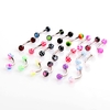 20pcs Colorful billes Anneaux Piercing sourcils en acier inoxydable Barbell courbes Bars Tragus
