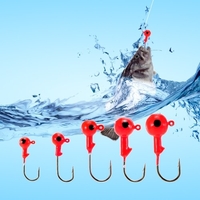 20pcs crochets de pêche tête de gabarit crochets barbelés hameçons hameçons 3.5g / 5g / 7g / 10g / 14g