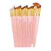 20pcs Draw Paint Brushes Set Kit Artist Paintbrush Multiple Mediums Brushes with Nylon Hair for Artist Acrylic Aquarelle Watercolor Gouache Oil Face Painting for Great Art Drawing Supplies for Painter Students