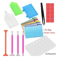 20pcs outils de forage de peinture au diamant ensemble stylo de forage de point