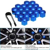 20pcs Universel 21mm Ecrou De Roue Couvre Ecrou Cache Bouchon Vis Protecteur