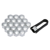 20pcs Universel 21mm Ecrou De Roue Couvre Ecrou Cache Bouchon Vis Protecteur