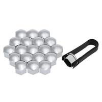 20pcs Universel 21mm Ecrou De Roue Couvre Ecrou Cache Bouchon Vis Protecteur