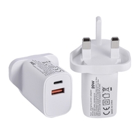 20W 3A PD Quick C-harger 3.0 Adaptateur F-ast C-hargring avec 1 * port de charge USB / 1 * interface de type C-harging Travel C-hargers Portable pour les voyages en plein air