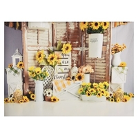 2.1 * 1.5 m/7 * 5ft Photographie Fond Portrait Photographie Décors avec Fleurs Motif Photo Studio Props pour Portrait Produit Photos Fête Décoration