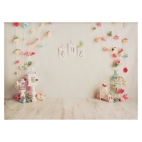 2.1 * 1.5 m/7 * 5ft Photographie Fond Portrait Photographie Décors avec Fleurs Motif Photo Studio Props pour Portrait Produit Photos Fête Décoration