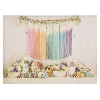 2.1 * 1.5 m/7 * 5ft Photographie Fond Portrait Photographie Décors avec Fleurs Motif Photo Studio Props pour Portrait Produit Photos Fête Décoration