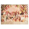 2.1 * 1.5 m/7 * 5ft Photographie Fond Portrait Photographie Décors avec Fleurs Motif Photo Studio Props pour Portrait Produit Photos Fête Décoration