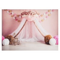 2.1 * 1.5 m/7 * 5ft Photographie Fond Portrait Photographie Décors Rose Style Photo Studio Props pour Bébé Fille Portrait Photos Fête Décoration