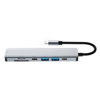 2121 USB C adaptateur de moyeu 7-en-1 Type C Station d