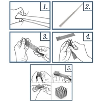 216Pcs 3mm Magnetic Ball Set Magic Magnet Cube Building Toy for Stress Relief Silver Color