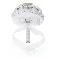 21cm Broche De Mariage À La Main Bouquet De Mariée En Strass
