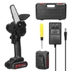 21V 500W 4 pouces batterie au lithium rechargeable scies à élaguer électriques petit moteur de brosse de tronçonneuse à fendre le bois outil électrique à une main pour le travail du bois jardin verger