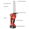 21V Brushless Mini tronçonneuse sans fil 10 pouces Scie à chaîne électrique Scie à main 4.0Ah Batterie rechargeable Chargeur rapide Alimenté Branche d