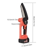 21V Brushless Mini tronçonneuse sans fil 6 pouces Scie à chaîne électrique Scie à main 4.0Ah Batterie rechargeable Chargeur rapide Alimenté Branche d