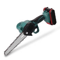 21V Deux Batterie Portable Mini Élagage Électrique Scie Rechargeable Petite Scie À Chaîne À Bois À Une Main Outil De Travail Du Bois pour Jardin Verger Branche Clip