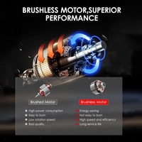 21V sans fil perceuse à percussion 3/8in mandrin robuste perceuse électrique tournevis électrique avec batterie 3.0Ah chargeur rapide,  embouts manchons arbre d