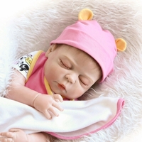 22 pouces 55 cm Reborn Bébé Poupée Fille Plein Silicone Poupée De Sommeil Bébé Jouet De Bain Avec Des Vêtements Réaliste Mignon Cadeaux Jouet