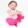 22 pouces 55 cm Reborn Bébé Poupée Fille Pleine Silicone Poupée Bébé Jouet De Bain Avec Des Vêtements Réaliste Mignon Cadeaux Jouet