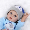22 pouces 55 cm Reborn Toddler Bébé Poupée Garçon Corps En Silicone Boneca Avec Des Vêtements Bleu Yeux Réaliste Mignon Cadeaux Jouet