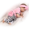22 pouces 55 cm Silicone Reborn Toddler Bébé Poupée Fille Poupée De Sommeil Boneca Avec Des Vêtements Yeux Bleus Réaliste Mignon Cadeaux Jouet
