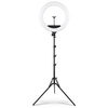 22 pouces grand anneau lumineux bicolore 3200K-5500K lumière de photographie gradable en continu avec support de téléphone trépied extensible de 2 m télécommande pour le tournage de portrait de maquillage selfie en direct