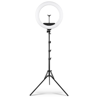 22 pouces grand anneau lumineux bicolore 3200K-5500K lumière de photographie gradable en continu avec support de téléphone trépied extensible de 2 m télécommande pour le tournage de portrait de maquillage selfie en direct