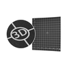 220 * 220mm chaleur lit autocollant feuille lit chaud bande de surface de construction bande avec 1: 1 coordonnées pour imprimante 3D Anet A6 / A8