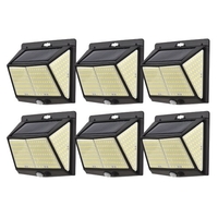228LED applique murale solaire PIR capteur de mouvement lumières extérieure étanche lampe de jardin veilleuse 3 Modes de lumière pour jardin Patio cour clôture paysage cour