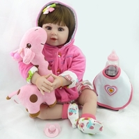22in Reborn Baby Rebirth poupée enfants cadeau tissu corps matériel