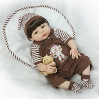 22in Reborn Baby Rebirth poupée enfants cadeau tout-Silica Gel Boy