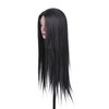 23 "Coiffure Formation Tête Tête de Mannequin Cosmétologie Tête de Mannequin 30% Cheveux Réels + 70% Fibre de Haute Température Noir