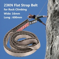 23KN 16mm 60cm / 2ft Rope Runner Webbing Sling Flat Strap Ceinture pour Alpinisme Escalade Spéléologie Rappelling Rescue Ingénierie
