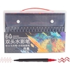 24 couleurs stylos pinceaux à double pointe fineliner et pointe pinceau marqueurs d