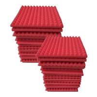 24 pièces 12 * 12 * 1 pouces haute densité Studio mousse acoustique panneaux isolation phonique mousse ignifuge