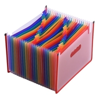 24 poches dossier de fichiers extensible organisateur de fichiers accordéon A4 taille de lettre organisateur de documents couleur arc-en-ciel pour l