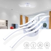 24 W Aluminium 4 Branches L-ED Ondulé Plafonnier Lumière pour Chambre Salon Lampe De Décoration