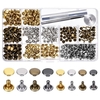 240 ensembles de rivets en cuir Rivet à double capuchon