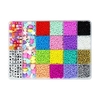 24000 pièces 2mm 16 couleurs r-ainbow bricolage perles à billes multicolores avec lettres accessoires pour l