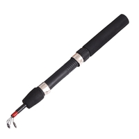24.4IN Télescopique Glace À Pêche Rod Mini Pole Hiver Ultra-léger Outil De Pêche