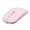 2.4G + BT3.0 Souris sans fil double mode Souris de bureau muette DPI réglable à 3 vitesses Batterie au lithium rechargeable intégrée Rose clair
