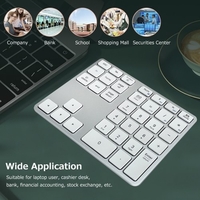 2.4G + BT5.0 clavier numérique double mode 35 touches clavier de comptabilité financière coque en alliage d