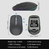 2.4G + BT5.1 Souris sans fil double mode Souris de jeu d