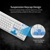 2.4G Clavier sans fil et souris optique Combo suspendu Keycap Support réglable Souris 3D pour Office Work Game (Noir)